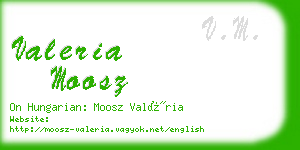 valeria moosz business card